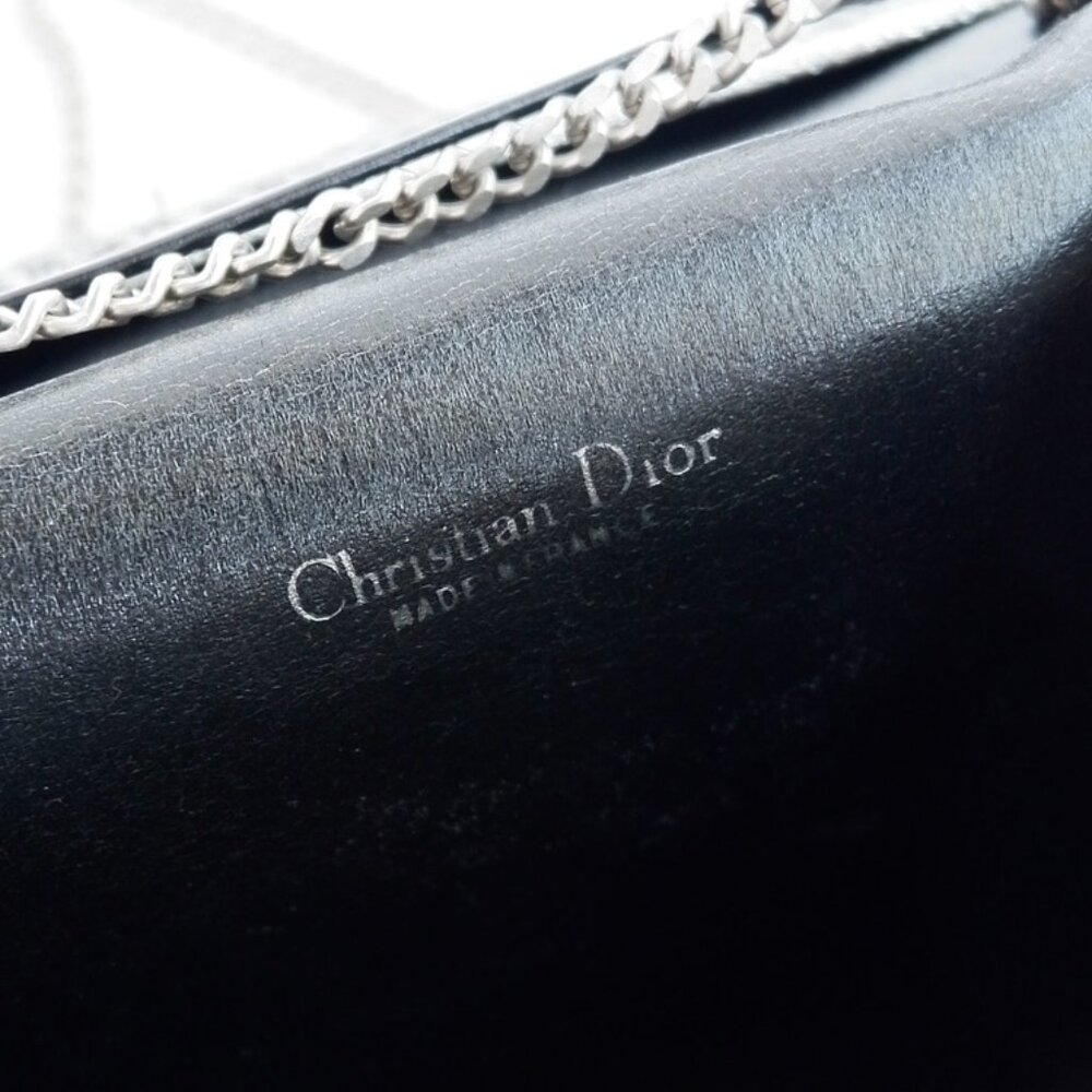 Authentic Preowned Vintage Christian Dior Navy Trotter Shoulder Bag - Picture 9 of 16